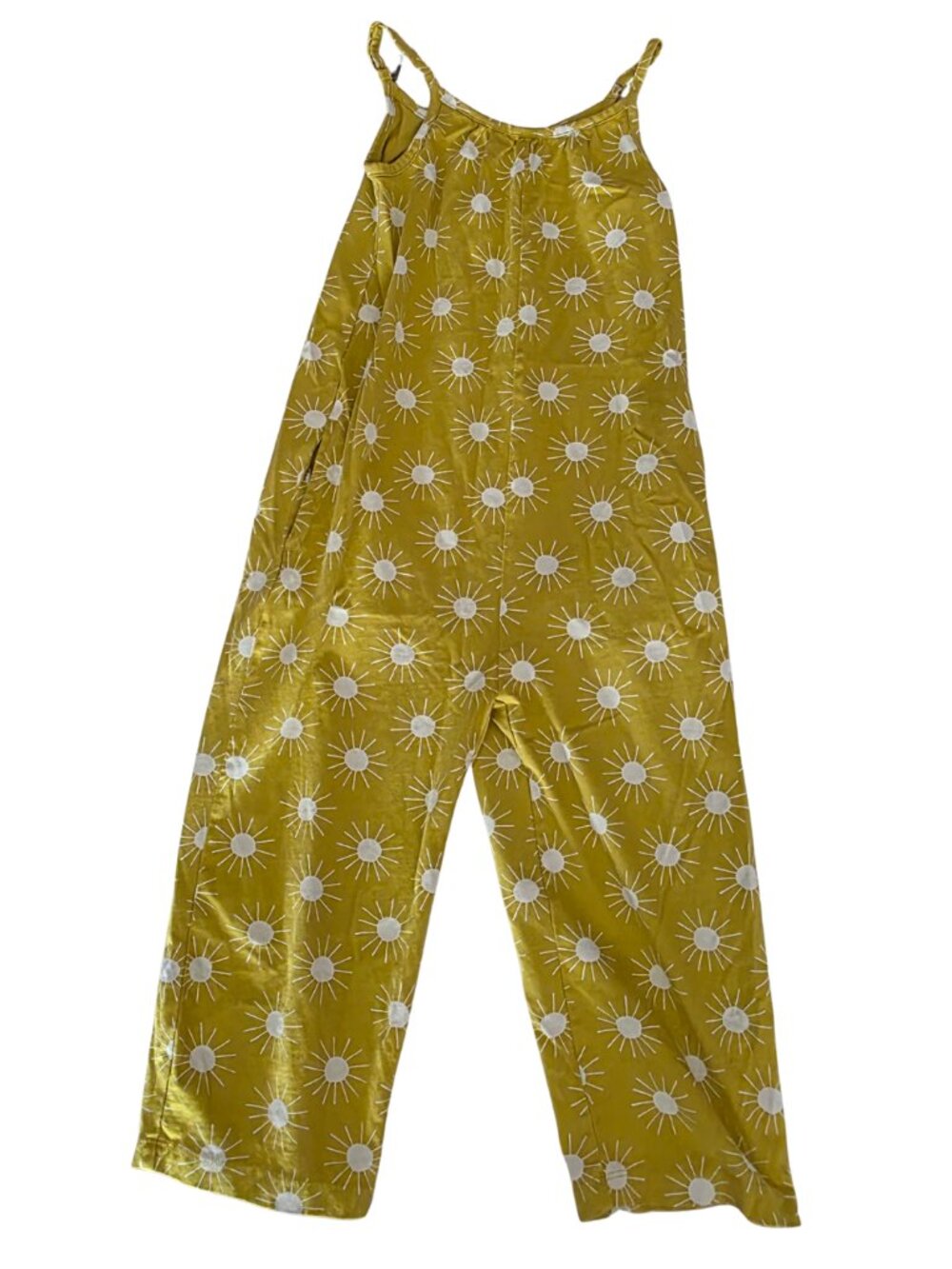 Hanna Andersson Yellow Sunburst Strap Jumpsuit